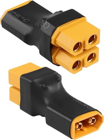 QIANRENON 1 in 2 XT60 Parallel Adapter ESC Splitter XT60 Male to 2 Female Y Shape Connector XT60 1 to 2 Lithium Battery ESC Plug, for Model Airplane RC Car Drone Quadcopter, 2 Pcs in Saudi Arabia