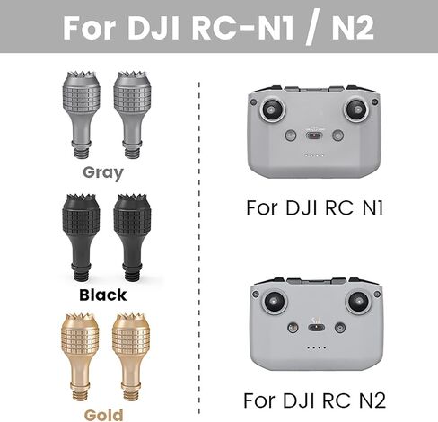 BEHORSE 3 أزواج RC-N1/N2 عصا تحكم ذكية من الألومنيوم للتحكم عن بعد لـ DJI Mini 4K/Mini 3/Mini 3 Pro/Mavic Air 2/Air 2S/Mini 2/Mini 2 SE/Mavic 3/Mavic 3 Pro ملحقات الطائرة بدون طيار in Kuwait