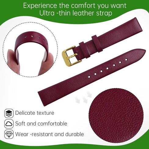 Leather Watch Strap， Watch Band Elegant Leather Watch Strap for Men and Women in Saudi Arabia