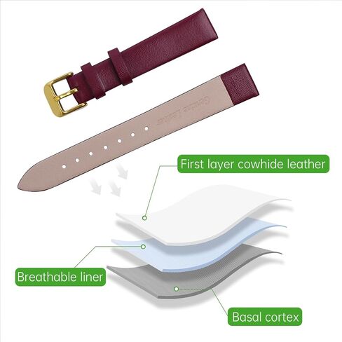 Leather Watch Strap， Watch Band Elegant Leather Watch Strap for Men and Women in Saudi Arabia