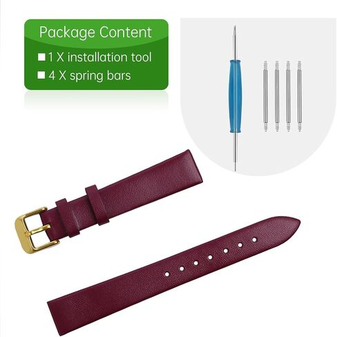 Leather Watch Strap， Watch Band Elegant Leather Watch Strap for Men and Women in Saudi Arabia