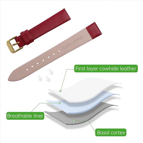 Leather Watch Strap， Watch Band Elegant Leather Watch Strap for Men and Women in Saudi Arabia