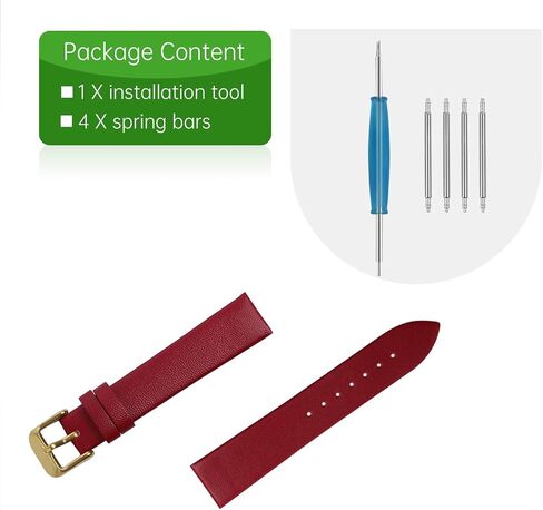 Leather Watch Strap， Watch Band Elegant Leather Watch Strap for Men and Women in Saudi Arabia