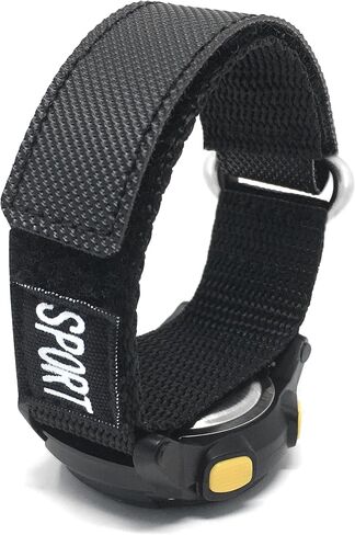 Bandini Nylon Sports Watch Band Strap - 20mm, 22mm, 18mm, 24mm, 26mm - Hook Loop & Fastening - Waterproof - Black, Red, Blue, Green, Orange in Saudi Arabia