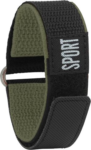 Bandini Nylon Sports Watch Band Strap - 20mm, 22mm, 18mm, 24mm, 26mm - Hook Loop & Fastening - Waterproof - Black, Red, Blue, Green, Orange in Saudi Arabia