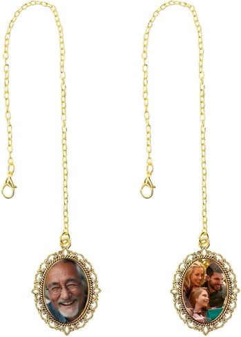 Tupalizy 2PCS Tassel Charms Graduation Cap Memorial Photo Charm Decorations for Wedding Bouquet Keepsakes Gifts Crafts College Grad Ceremony Pendant Chains Trays with Glass Cabochons, Antique Gold in Kuwait