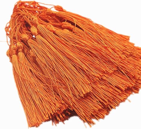 MSCFTFB 120 Pieces 5inch Silk Floss Tassels with Hang Loops Mini Tassels Mala Tassel Kits for Bookmarks Earring Dreamcatcher Jewerly Making Belt Clothing Curtain Decorations (Lime) in Saudi Arabia
