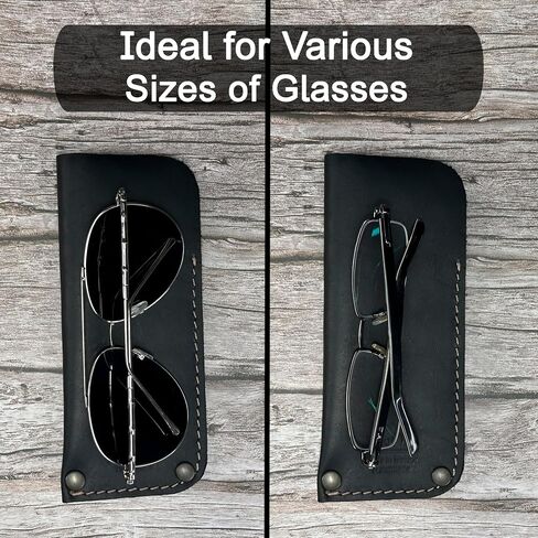 Glasses Holder for Belt Handmade Full Grain Leather Eyeglasses Case for Belt Rustic Style in Saudi Arabia