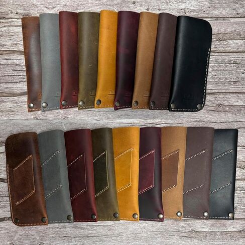 Glasses Holder for Belt Handmade Full Grain Leather Eyeglasses Case for Belt Rustic Style in Saudi Arabia
