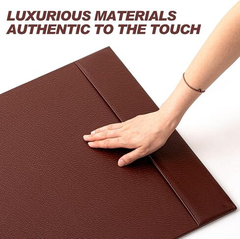 Leather Desk Pad Accessories Set Leather Desk Blotter Leather Desk Mat Protector Leather Desk Organizer with Side Rails Executive for Writing Office Home Workplace Desktop Supplies(Black) in Saudi Arabia