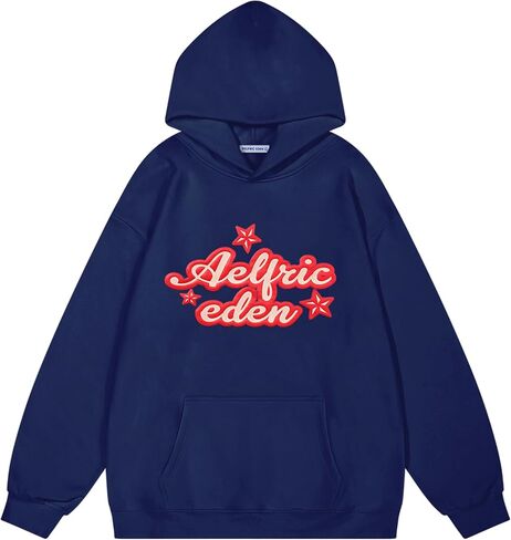Aelfric Eden Womens Oversized Star Graphic Hoodies Fashion Long Sleeve Hoodie Pullover Hooded Sweatshirt Unisex in Saudi Arabia