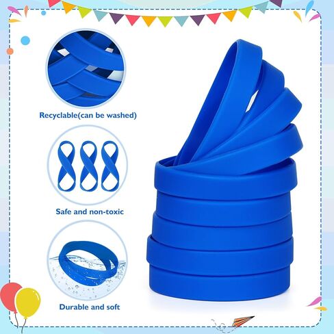 120 قطعة من أساور مطاط السيليكون وأساور المعصم للأطفال والشباب والمراهقين والأولاد والبنات، أساور كبيرة للأطفال، أساور مقاس 6.3 بوصة للأطفال من سن 3 إلى 7 سنوات للعودة إلى المدرسة (أحمر) in Kuwait