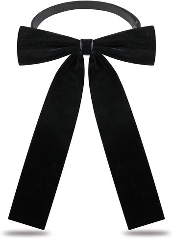 Western Tie, Black String Ties for Men Women, Pre-Tied Clip on Ribbon Colonel Bolo Velvet Bow Tie for Shirts Wedding in Kuwait