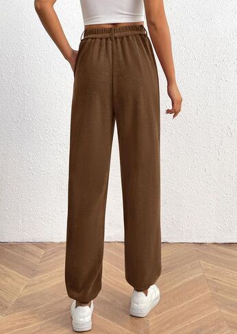 PRETTYGARDEN Women's Dressy Casual Pants Elastic High Waisted Work Office Corduroy Trouser Slacks with Pockets in Saudi Arabia