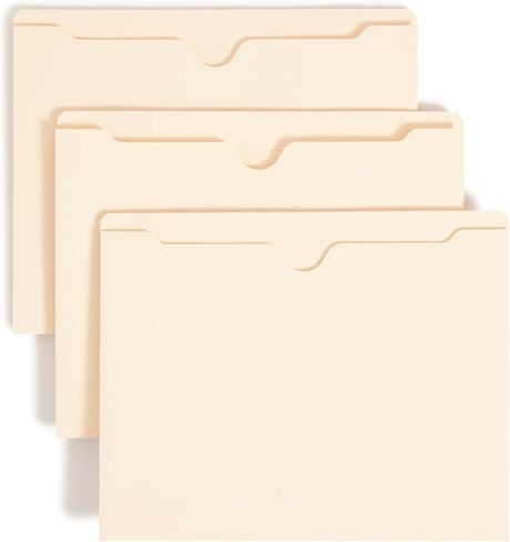 Smead File Jackets, 25 Count, Manila, Reinforced Straight-Cut Tabs, 1" Expansion, Letter Size (75517) in Saudi Arabia