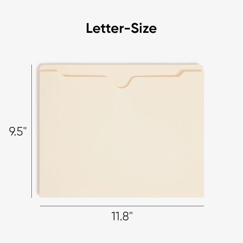 Smead File Jackets, 25 Count, Manila, Reinforced Straight-Cut Tabs, 1" Expansion, Letter Size (75517) in Saudi Arabia