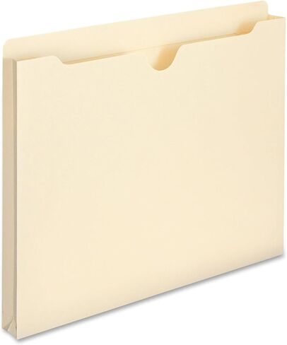Smead File Jackets, 25 Count, Manila, Reinforced Straight-Cut Tabs, 1" Expansion, Letter Size (75517) in Saudi Arabia