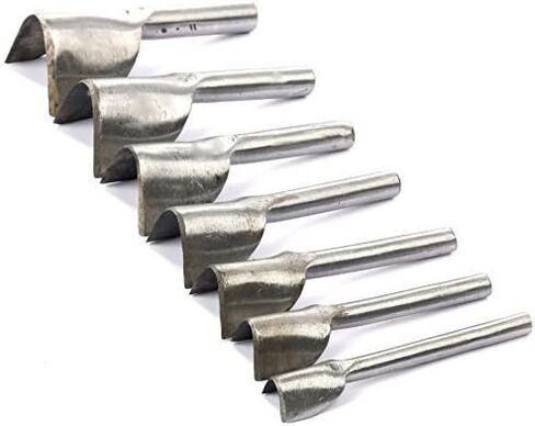 Yaetek 7 مقاسات من الجلد DIY على شكل حرف V أدوات قطع الجلود الحرفية لمحفظة حزام الحزام (15 مم، 20 مم، 25 مم، 30 مم، 35 مم، 40 مم، 45 مم) in Kuwait