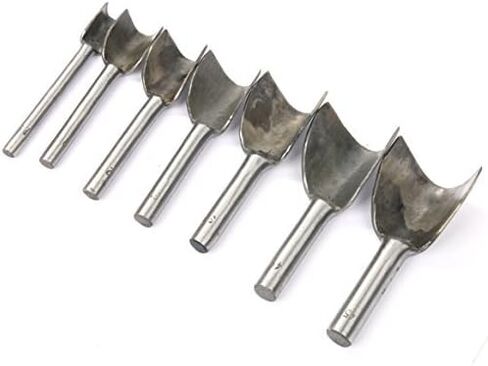 Yaetek 7 مقاسات من الجلد DIY على شكل حرف V أدوات قطع الجلود الحرفية لمحفظة حزام الحزام (15 مم، 20 مم، 25 مم، 30 مم، 35 مم، 40 مم، 45 مم) in Kuwait