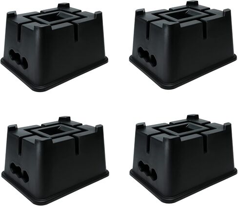 4 Pack Trailer Jack Block, Heavy Duty Camper Blocks RV Stabilizer Stands for Travel Trailers 5th Wheels and Any Tongue Jack, Post, Foot, or Stabilizer, Supports up to 16,000 lbs per Block in Saudi Arabia