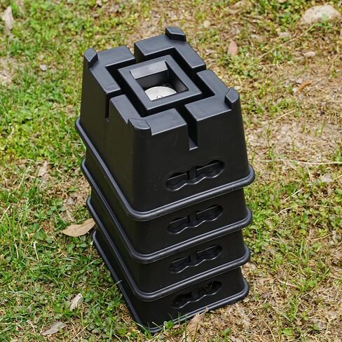 4 Pack Trailer Jack Block, Heavy Duty Camper Blocks RV Stabilizer Stands for Travel Trailers 5th Wheels and Any Tongue Jack, Post, Foot, or Stabilizer, Supports up to 16,000 lbs per Block in Saudi Arabia