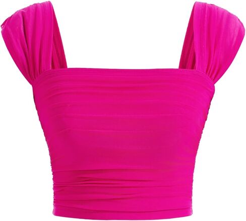 SOLY HUX Women's Square Neck Tank Tops Sleeveless Going Out Tops Double Lined Summer Basic Crop Tank Tops in Saudi Arabia