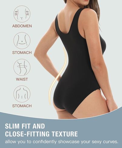 Shapewear Bodysuits for Women,Tummy Control,Waist Trainer,Round Neck,Shaping Compression Body Shaper S-XL in Saudi Arabia