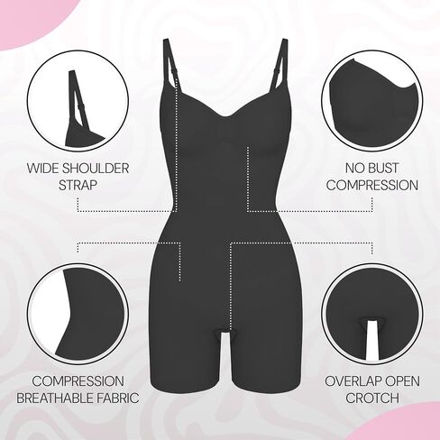 Women's Tummy Control Slimming Shapewear Bodysuit, Seamless Butt Lifting, Breathable, Sculpting Snatched Waist bodysuit in Saudi Arabia