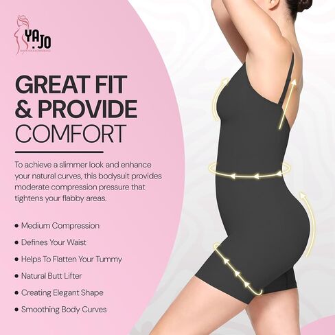 Women's Tummy Control Slimming Shapewear Bodysuit, Seamless Butt Lifting, Breathable, Sculpting Snatched Waist bodysuit in Saudi Arabia