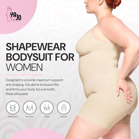 Women's Tummy Control Slimming Shapewear Bodysuit, Seamless Butt Lifting, Breathable, Sculpting Snatched Waist bodysuit in Saudi Arabia