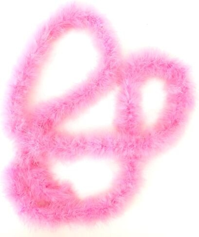 2 Yards Marabou Feather Boa for DIY Craft Sewing Clothing Trim Wedding Party Home Halloween Christmas Costume Decoration (Pink) in Saudi Arabia