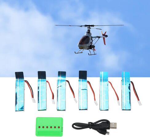 SUNGOOYUE RC Helicopter Lithium Battery with Charger, 3.7V 520mAh 30C Battery Helicopter Spare Parts for Wltoys XK K110S Remote Control Helicopter in Saudi Arabia
