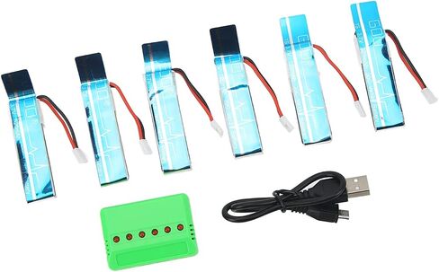 SUNGOOYUE RC Helicopter Lithium Battery with Charger, 3.7V 520mAh 30C Battery Helicopter Spare Parts for Wltoys XK K110S Remote Control Helicopter in Saudi Arabia