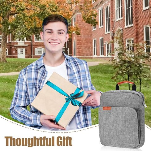 حافظة كتب رمادية مع سحاب وحزام كتف، حقيبة كتب بمقبض مقاس 11 × 9 حقيبة حمل كتب وحقيبة حماية للكتاب وغطاء متعدد الجيوب بغلاف مقوى وقلم دفتر الملاحظات هدية لمحبي الكتب in Kuwait