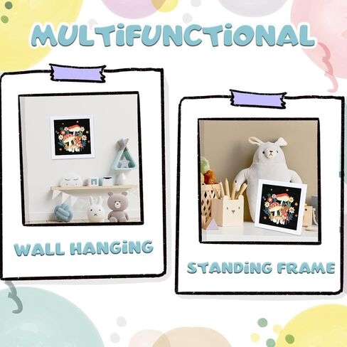 Anseal Cute Diamond Art Kits,DIY Painting Art for Kids with Wooden Frame Art and Crafts Ages 6-8-10-12, Diamond Arts and Cafts Sets for Kids and Adult Beginners Home Wall Decoration (Flower) in Kuwait