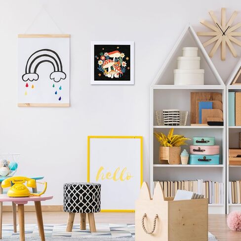 Anseal Cute Diamond Art Kits,DIY Painting Art for Kids with Wooden Frame Art and Crafts Ages 6-8-10-12, Diamond Arts and Cafts Sets for Kids and Adult Beginners Home Wall Decoration (Flower) in Kuwait