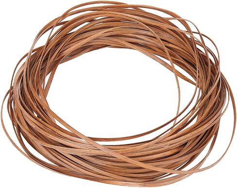 GORGECRAFT 5mm x 30m Rattan Repair Kit Weave Material Plastic Flat Basket Wicker Weaving Reed Synthetic Rattan Woven Knit Furniture Plastic Cane Fix Knit Vinyl for Garden Patio Chair Sofa Box Camel in Kuwait