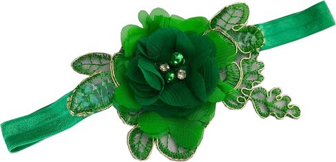 Wedding Garters for Bride/Single Garter for Bride/Halloween Garters for Bride/Pearl Garters for Bride W011 (Green) in Saudi Arabia