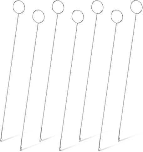 7Pcs 10.4" Loop Turner, Loop Turner Silicone Bead Threader Tool, Stainless Steel Drawstring Threader for Sewing Fabric Threading, DIY Knitting Accessories Sewing Loop Turner Tools in Saudi Arabia