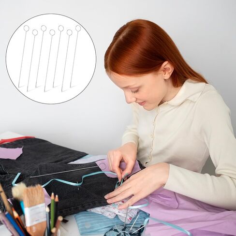 7Pcs 10.4" Loop Turner, Loop Turner Silicone Bead Threader Tool, Stainless Steel Drawstring Threader for Sewing Fabric Threading, DIY Knitting Accessories Sewing Loop Turner Tools in Saudi Arabia