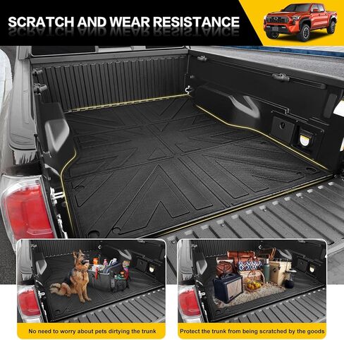 Truck Bed Mat for 2024 2025 Toyota Tacoma 5FT Short Bed Liner All Weather Protection TPE Bed Cargo Mat for 2024-2025 Tacoma Pickup Accessories in Kuwait