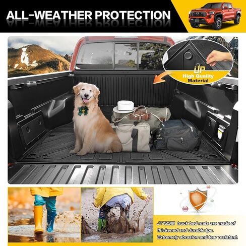Truck Bed Mat for 2024 2025 Toyota Tacoma 5FT Short Bed Liner All Weather Protection TPE Bed Cargo Mat for 2024-2025 Tacoma Pickup Accessories in Kuwait