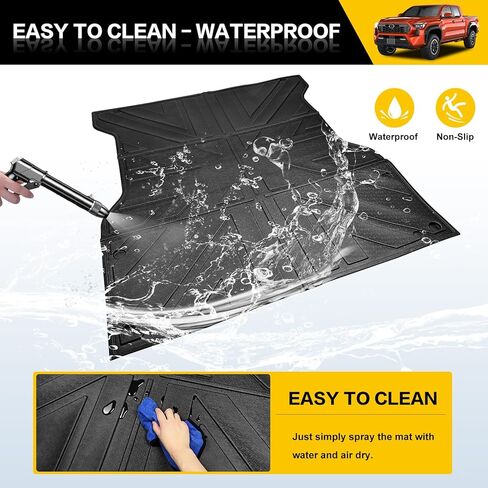 Truck Bed Mat for 2024 2025 Toyota Tacoma 5FT Short Bed Liner All Weather Protection TPE Bed Cargo Mat for 2024-2025 Tacoma Pickup Accessories in Kuwait