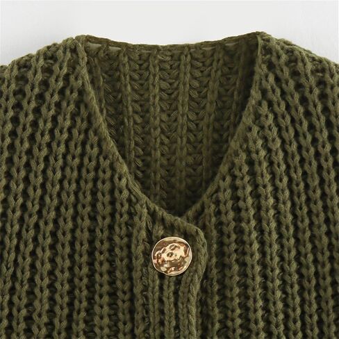 HOULENGS Women's Winter Chunky Sweater Vest 2024 Button Down Sleeveless Knit Top Fashion Cardigan Vest with Pockets in Saudi Arabia