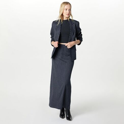 The Drop Women's Denis Woven Long Column Skirt in Saudi Arabia