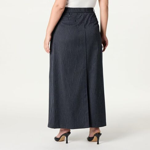 The Drop Women's Denis Woven Long Column Skirt in Saudi Arabia