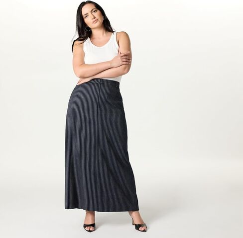 The Drop Women's Denis Woven Long Column Skirt in Saudi Arabia