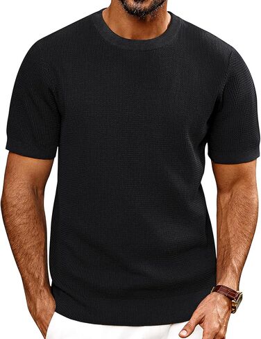 PJ PAUL JONES Mens T-Shirts Knit Short Sleeve Crewneck Shirt Casual Textured Pullover Tees in Saudi Arabia