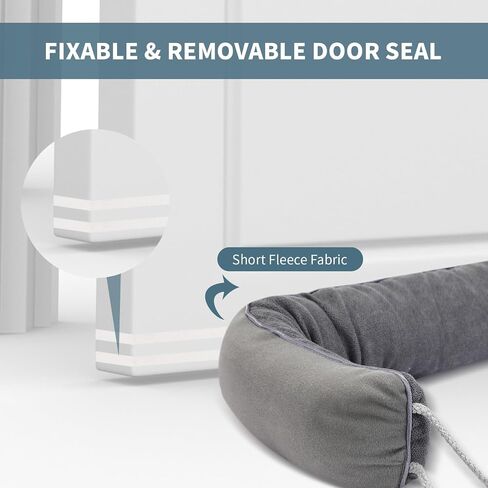 Qunclay 3 Pcs Weighted Under Door Draft Stopper 36 x 4 Inches Door Sound Blocker Sound Proof Draft Guard for Bottom of Doors Wind Noise Air Reducer(Gray) in Saudi Arabia