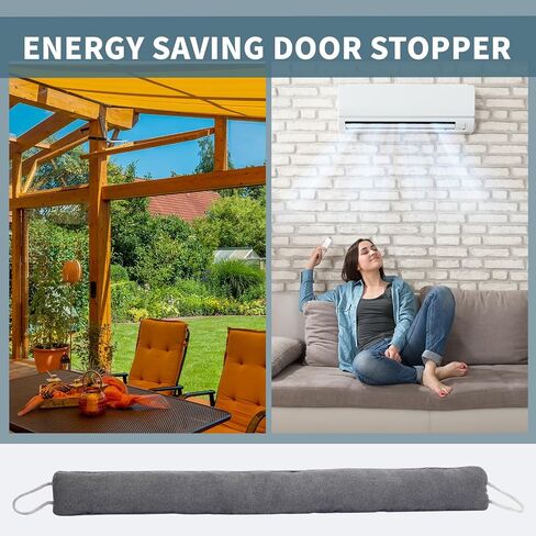 Qunclay 3 Pcs Weighted Under Door Draft Stopper 36 x 4 Inches Door Sound Blocker Sound Proof Draft Guard for Bottom of Doors Wind Noise Air Reducer(Gray) in Saudi Arabia